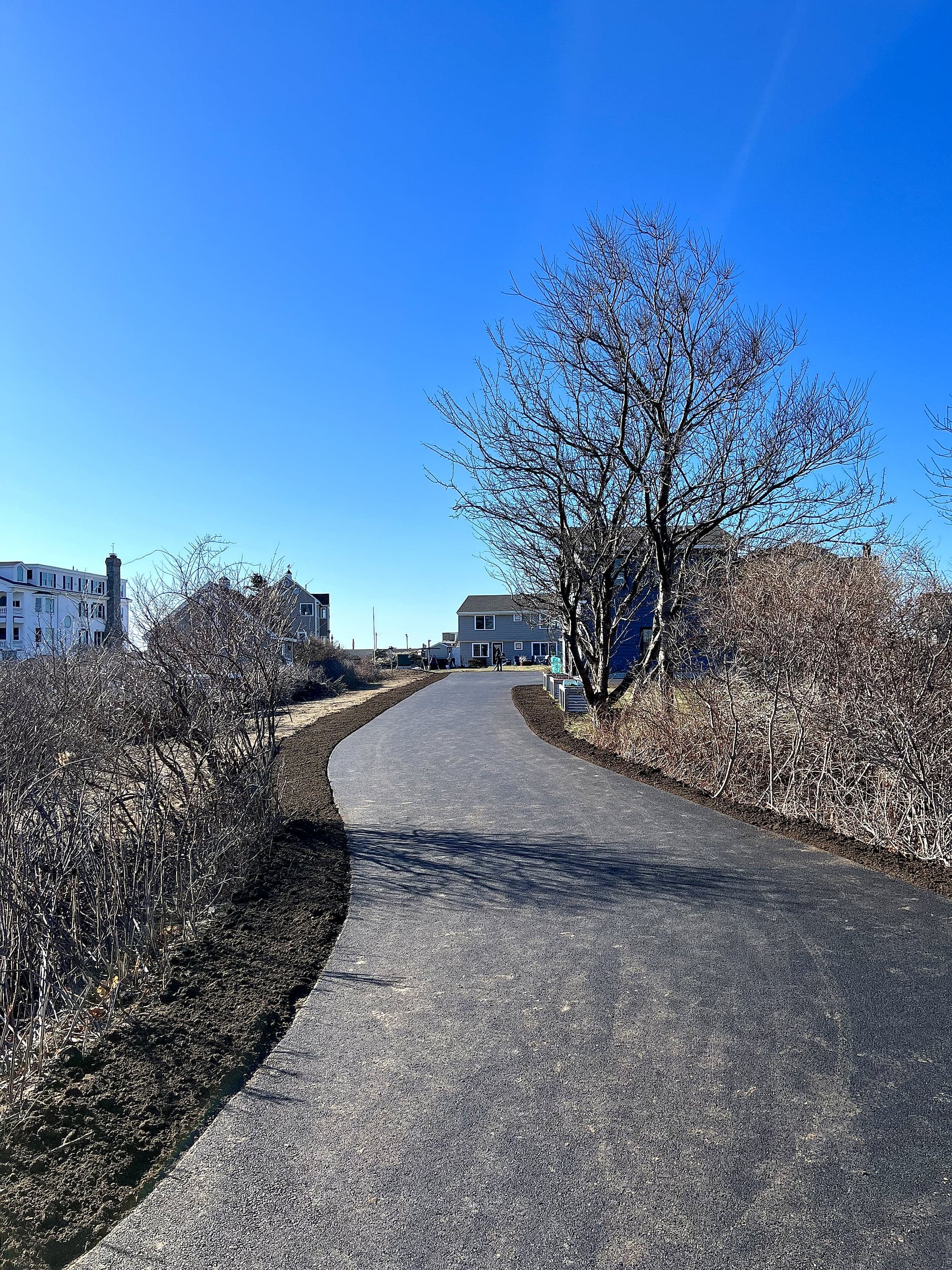 Freshly paved with loamed edges added