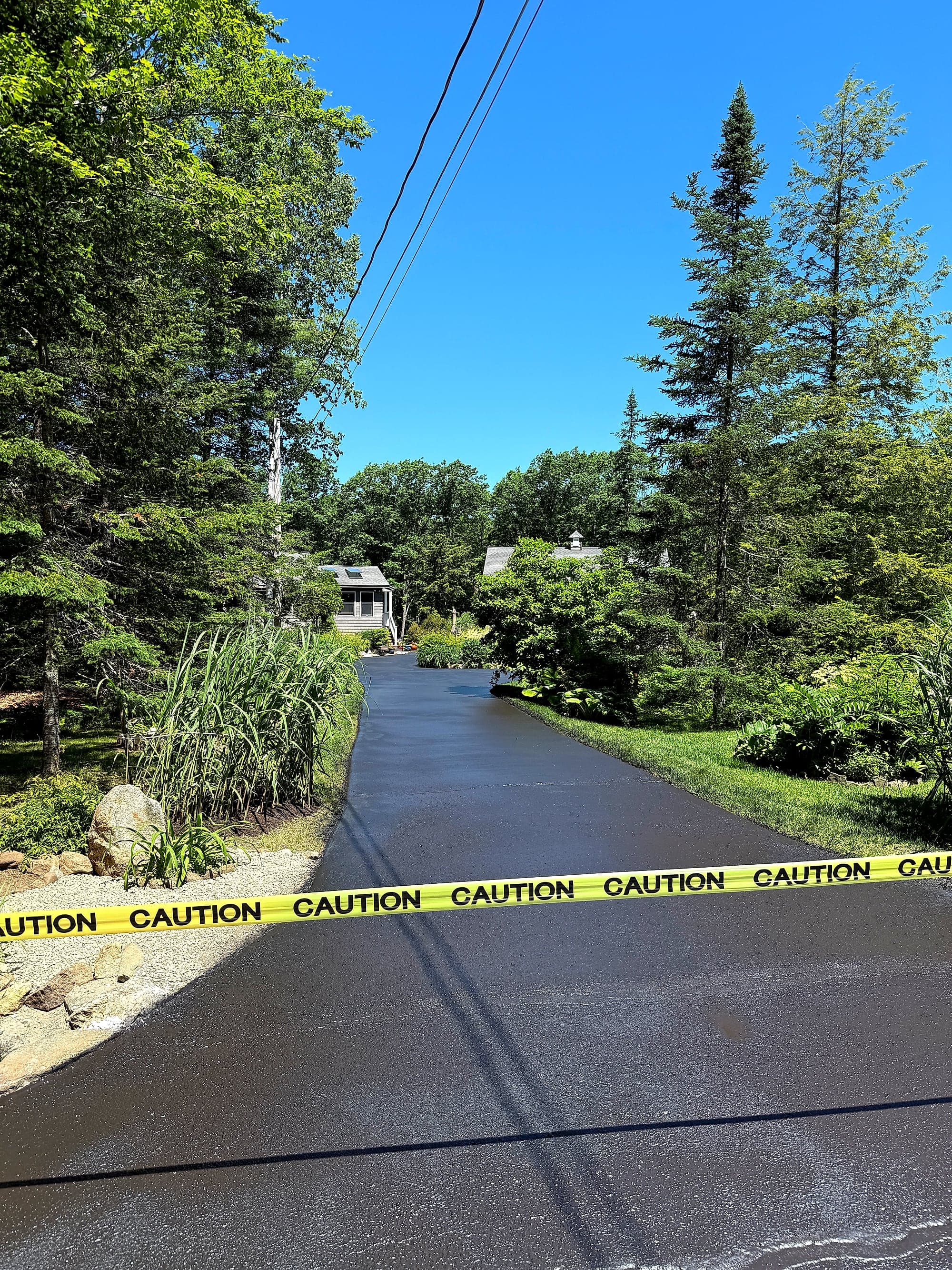 Seal-coated driveway